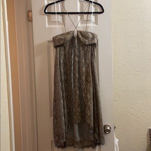 Snake print, high low cocktail dress size 0